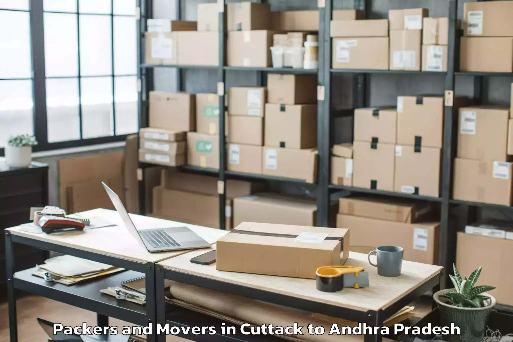 Reliable Cuttack to Peddaraveedu Packers And Movers